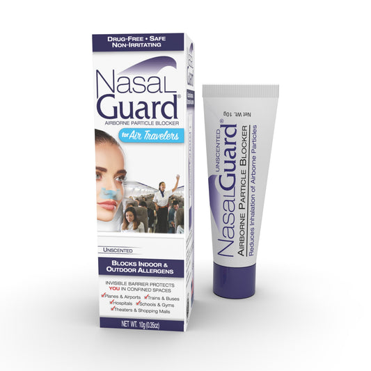 NasalGuard para viajeros aéreos, bloqueador de partículas en el aire | Sin perfume | Tubo de 10g