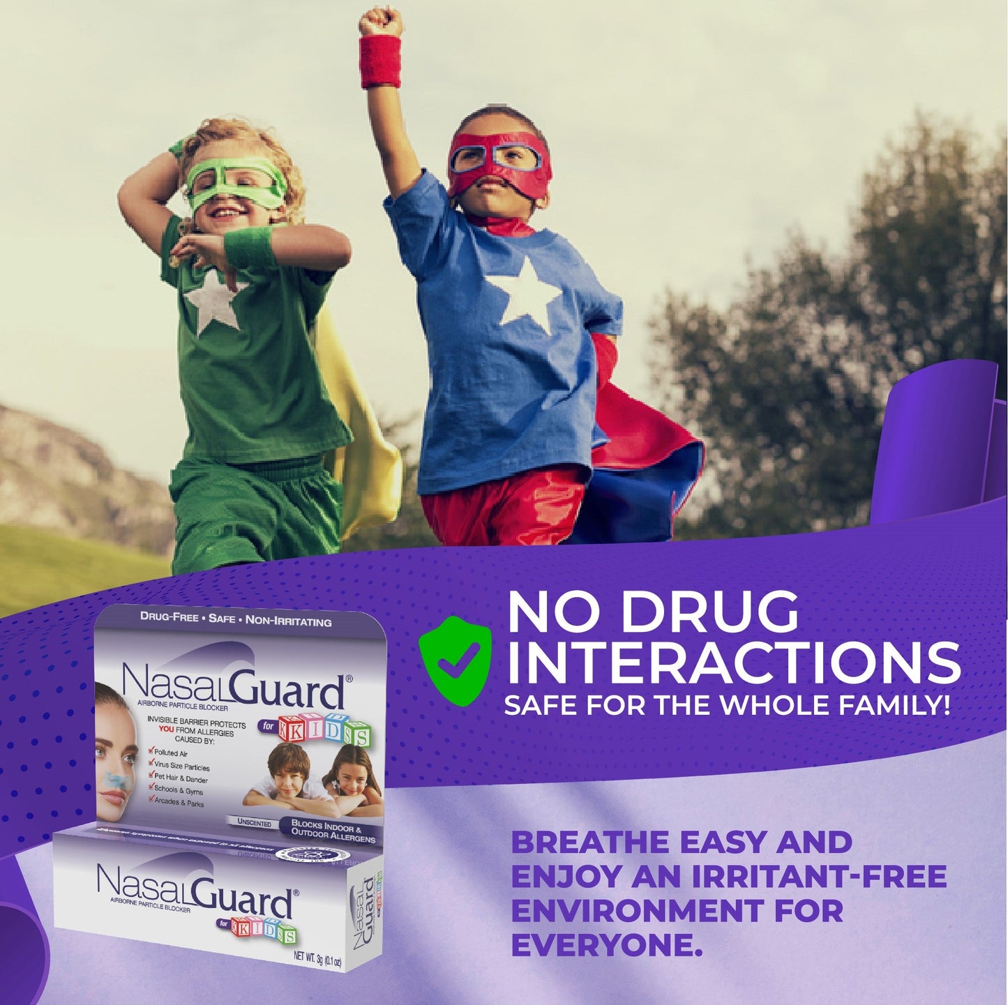 NasalGuard para niños, gel nasal | Sin perfume | Tubo 3g