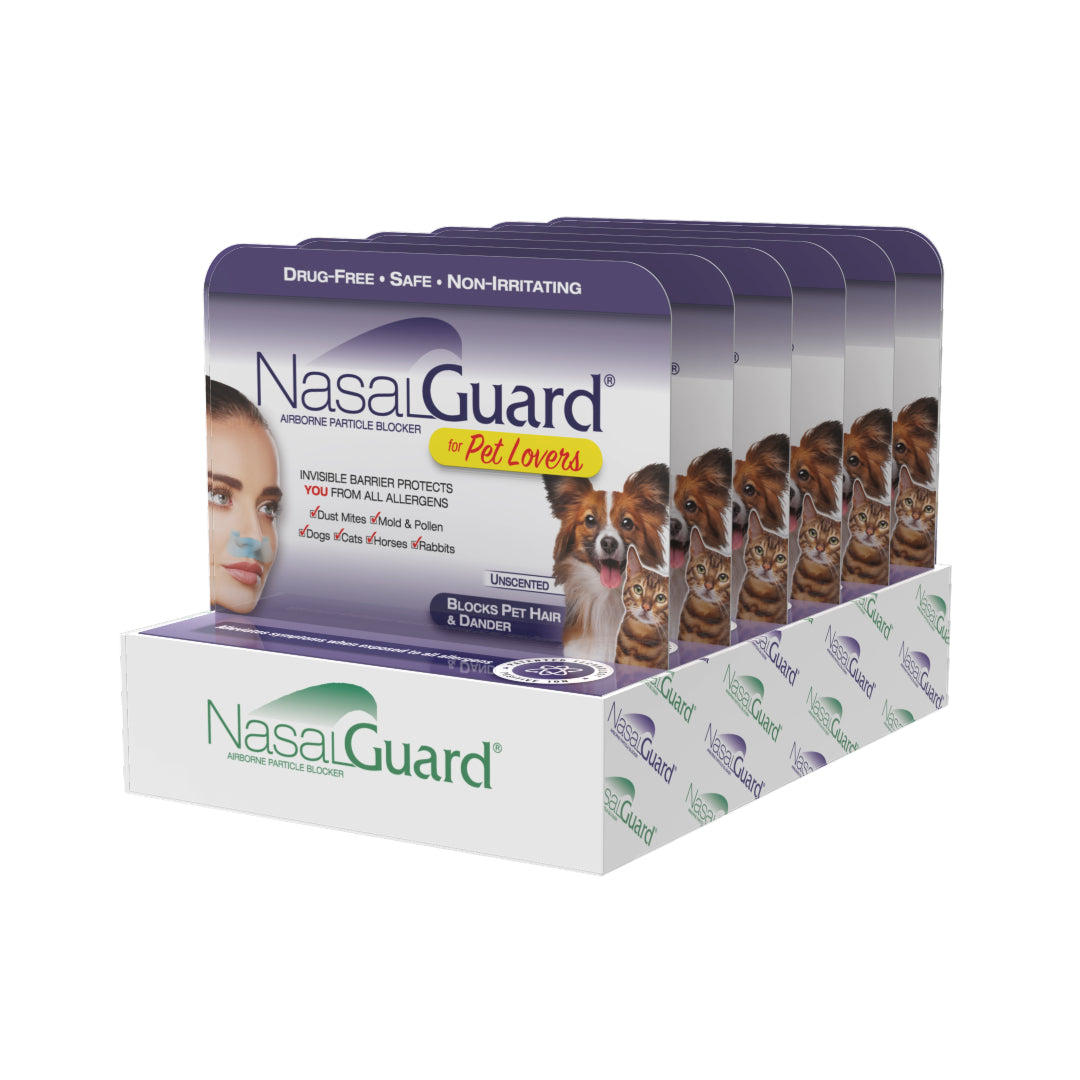 NasalGuard para amantes de las mascotas, bloqueador de partículas en el aire | Tubo 3g | (Paquete de 6)