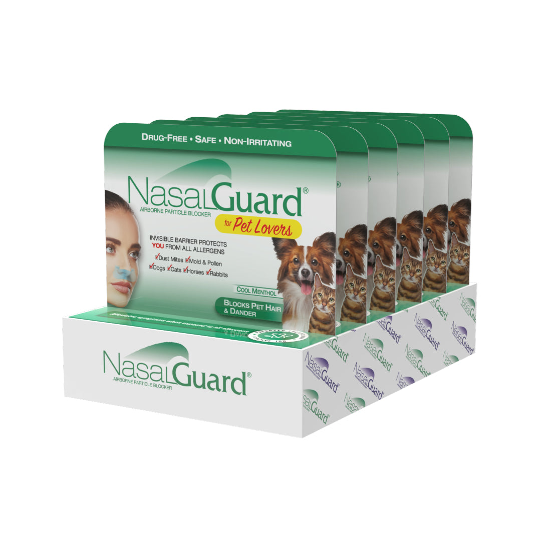 NasalGuard para amantes de las mascotas, bloqueador de partículas en el aire | Tubo 3g | (Paquete de 6)