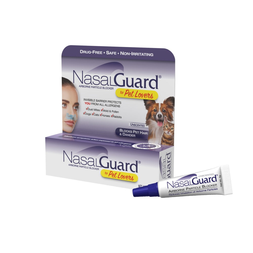 NasalGuard para amantes de las mascotas: gel, sin medicamentos, sin perfume, tubo de 3 g