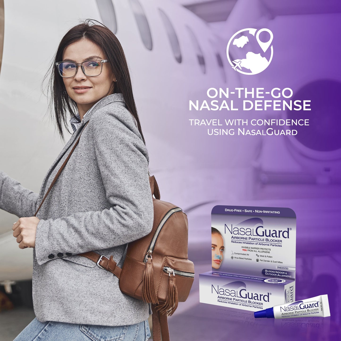 NasalGuard Bloqueador de partículas en el aire, gel nasal | Sin perfume | Tubo 3g