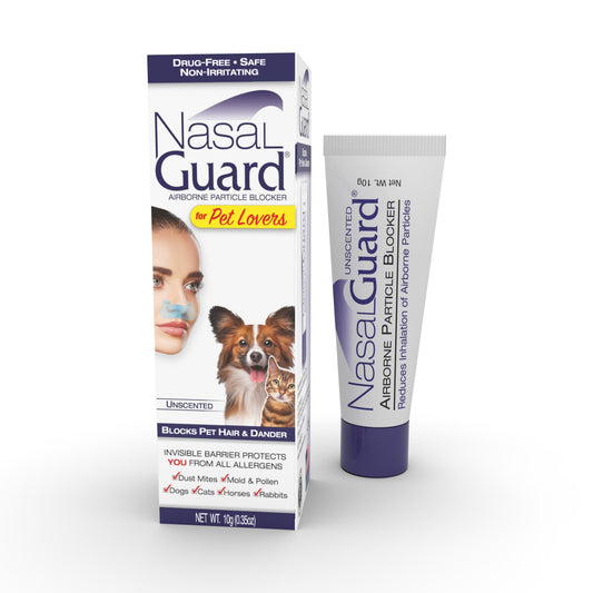 NasalGuard para amantes de las mascotas, bloqueador de partículas en el aire | Sin perfume | Tubo de 10g