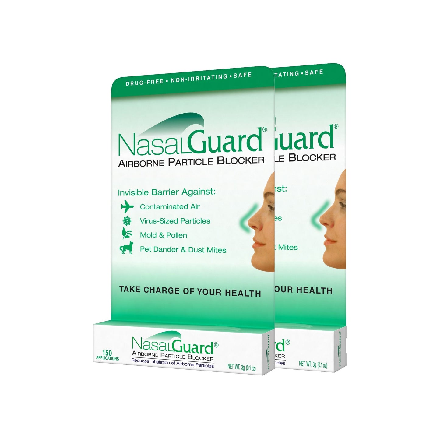 NasalGuard Bloqueador de partículas en el aire, gel nasal | Mentol fresco | Tubo 3g