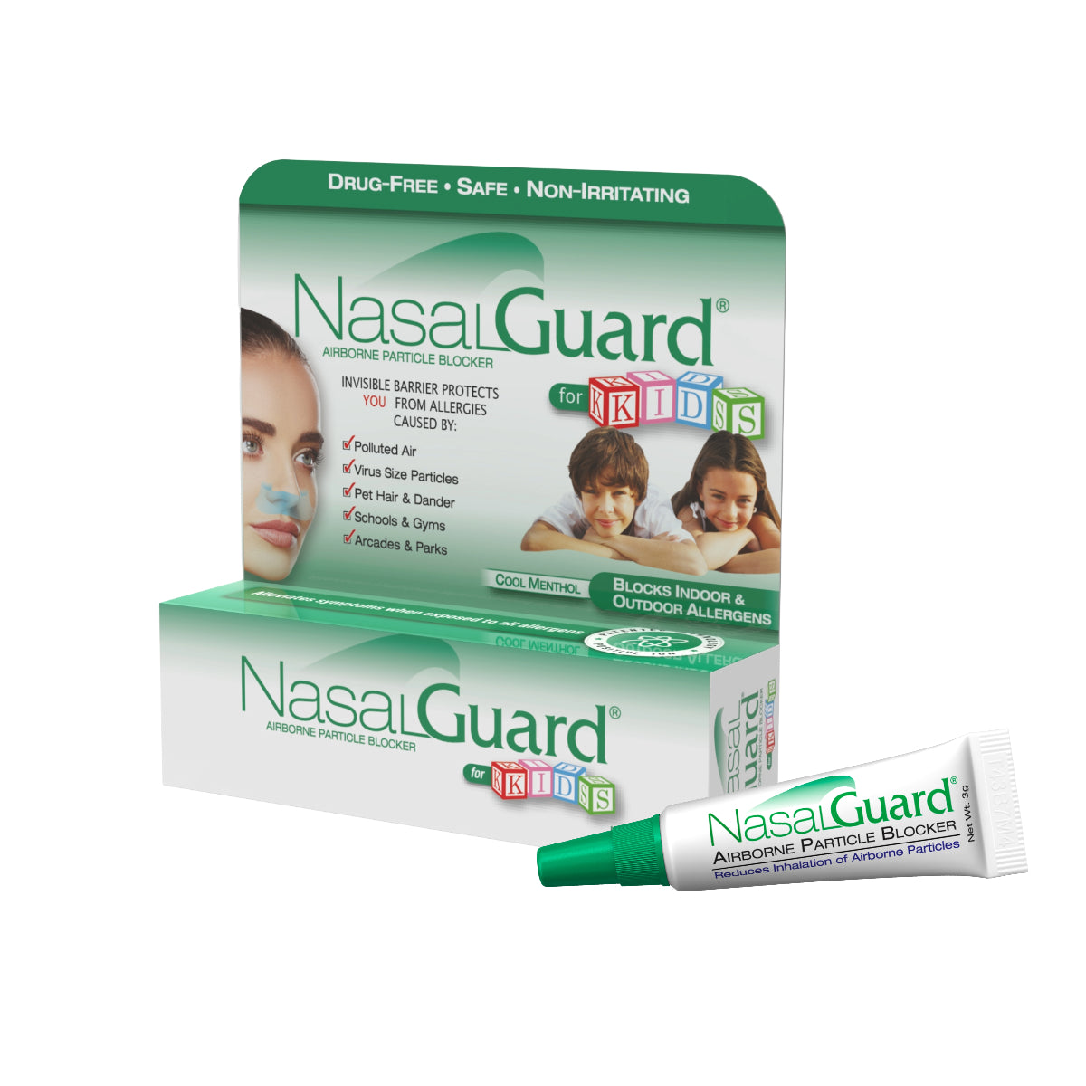 NasalGuard para niños, gel nasal | Mentol fresco | Tubo 3g