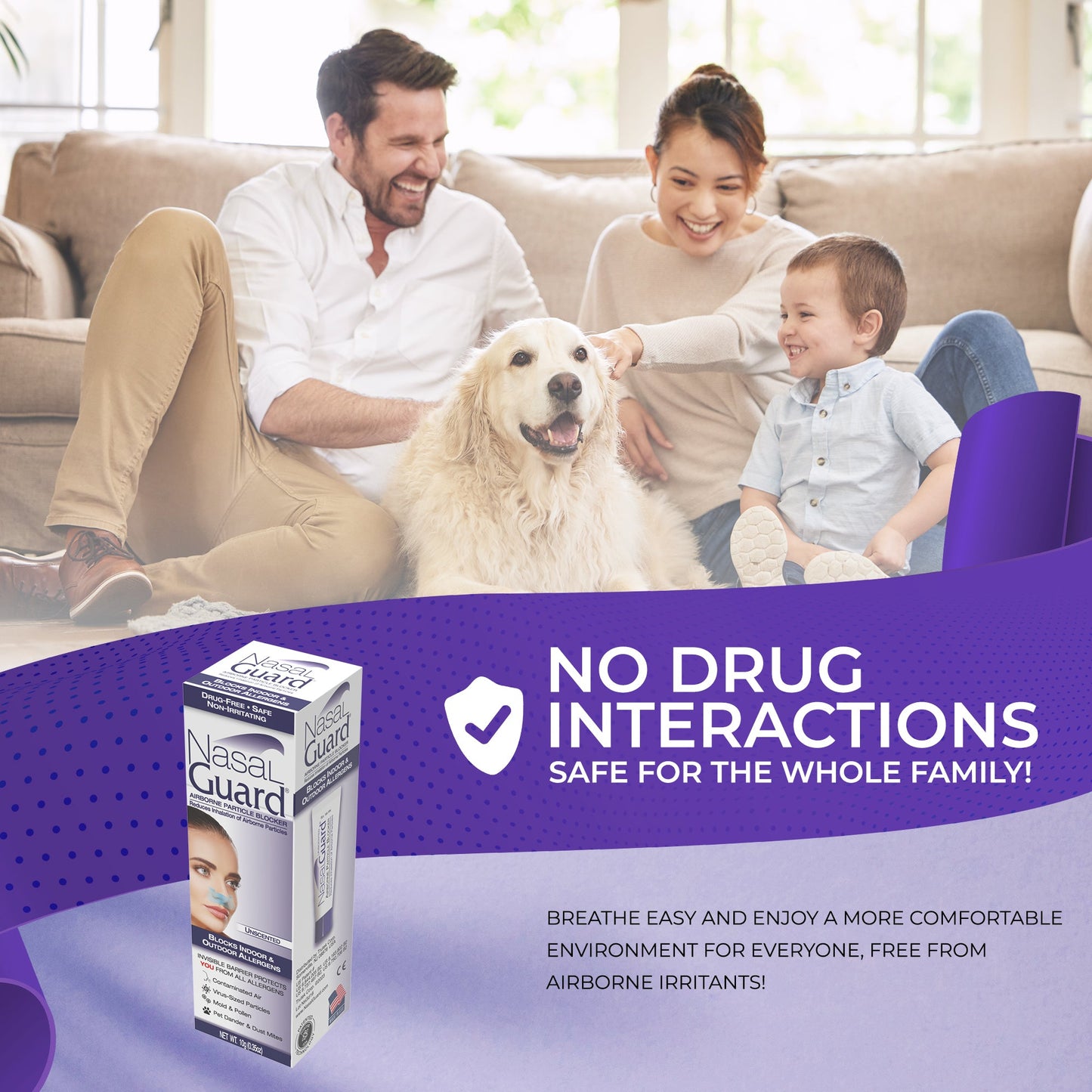 NasalGuard Bloqueador de partículas en el aire, gel nasal | 10 g (paquete de 6)