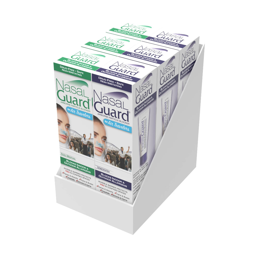 NasalGuard para viajeros aéreos, bloqueador de partículas en el aire | Tubo de 10 g | (Paquete de 6)