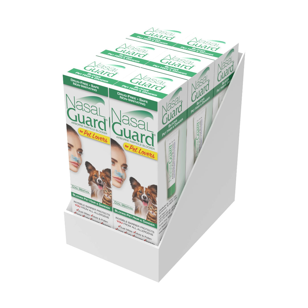 NasalGuard para amantes de las mascotas, bloqueador de partículas en el aire | Tubo de 10 g | (Paquete de 6)